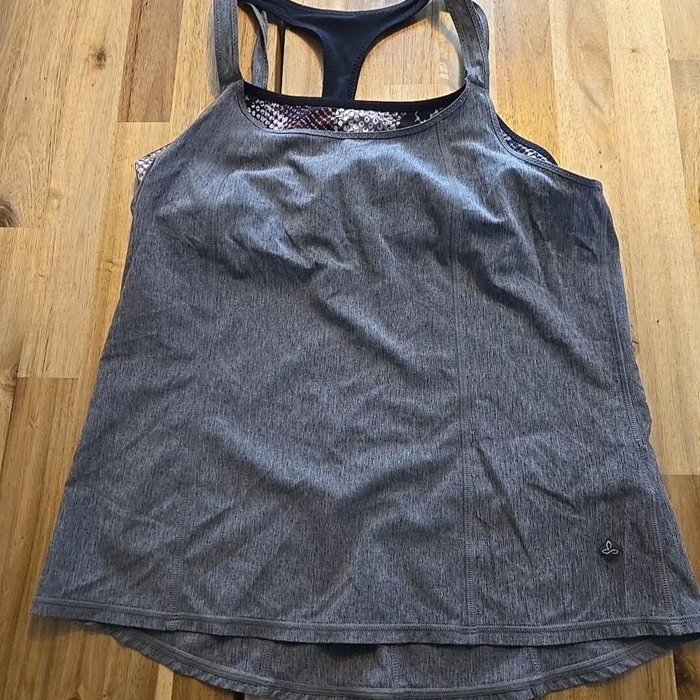 prAna Women's Sway 2-in-1 Layered Yoga Tank Top with Built-In Sports Bra